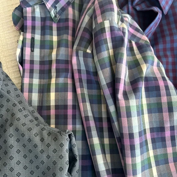 6 Mizzen+Main Men's Dress Shirts - Multicolor Plaid and Solid - Picture 3 of 7